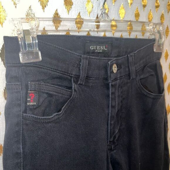 Vintage 90s GUESS jeans black size 24 XS - Picture 1 of 8